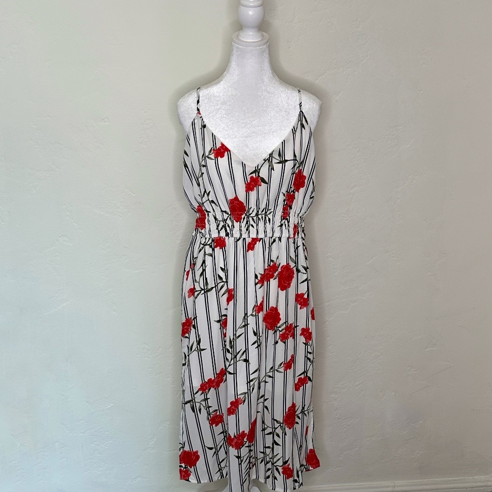 GUESS Floral & Striped Sundress